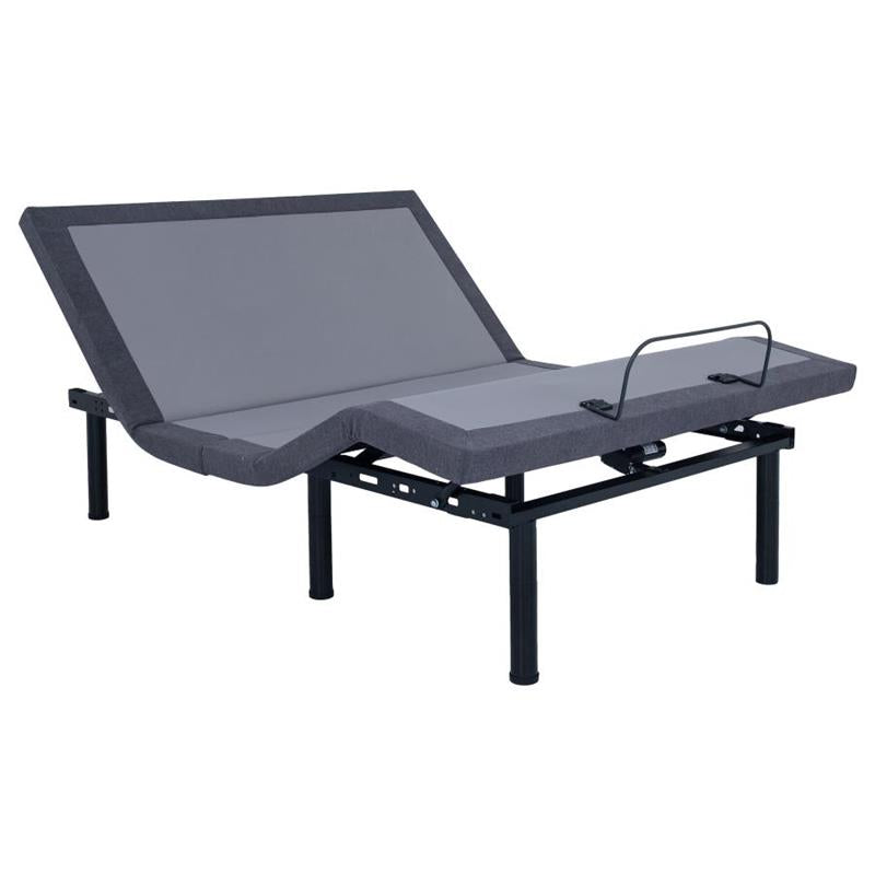 Negan Full Adjustable Bed Base Grey and Black (350132F)