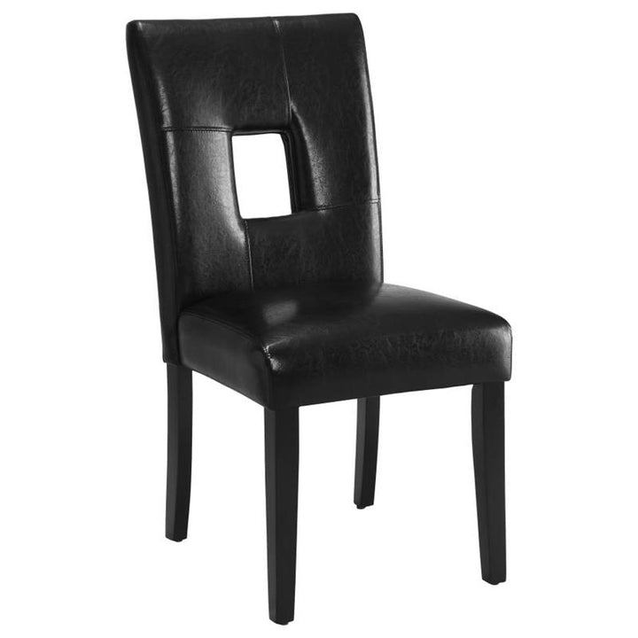 Shannon Open Back Upholstered Dining Chairs Black (Set of 2) (103612BLK)