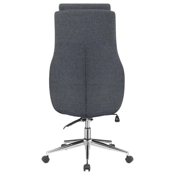 Cruz Upholstered Office Chair with Padded Seat Grey and Chrome (881150)