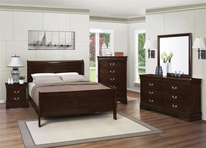 Louis Philippe Panel Bedroom Set with High Headboard (202411Q-S5)