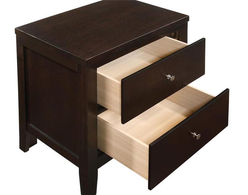 Carlton 2-drawer Rectangular Nightstand Cappuccino (202092)