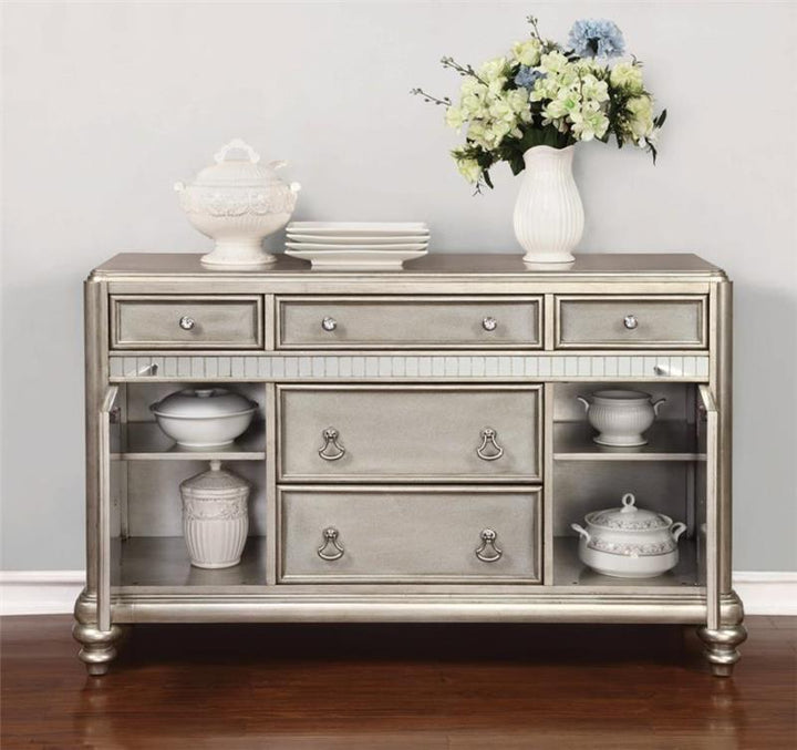 Bling Game 5-drawer Dining Server Metallic Platinum (106475)