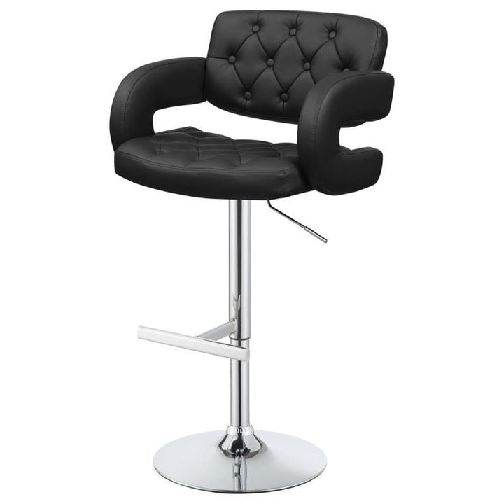 Brandi Adjustable Bar Stool Black and Chrome (102555)