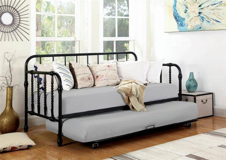 Marina Twin Metal Daybed with Trundle Black (300765)