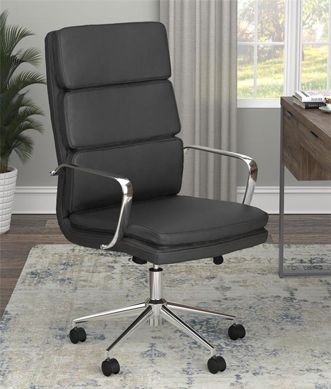 Ximena High Back Upholstered Office Chair Black (801744)