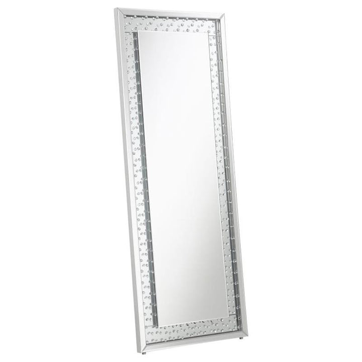 Yves Acrylic Crystal Inlay Floor Mirror (961637)