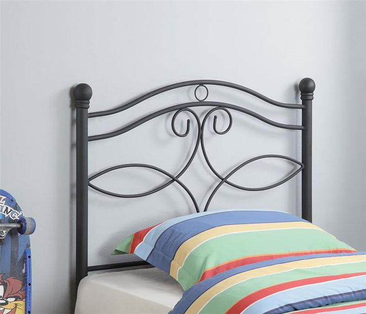 Callie Twin Metal Headboard Matte Black (450102T)