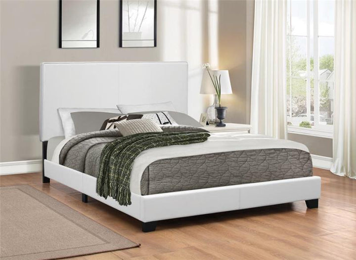 Mauve Queen Upholstered Bed White (300559Q)