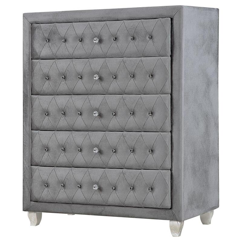 Deanna 5-drawer Rectangular Chest Grey (205105)