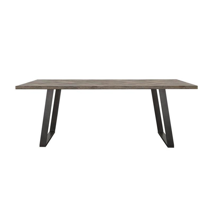 Misty Sled Leg Dining Table Grey Sheesham and Gunmetal (110681)