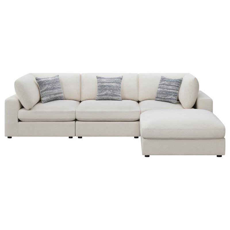 Serene 4-piece Upholstered Modular Sectional Beige (551321-SETB)