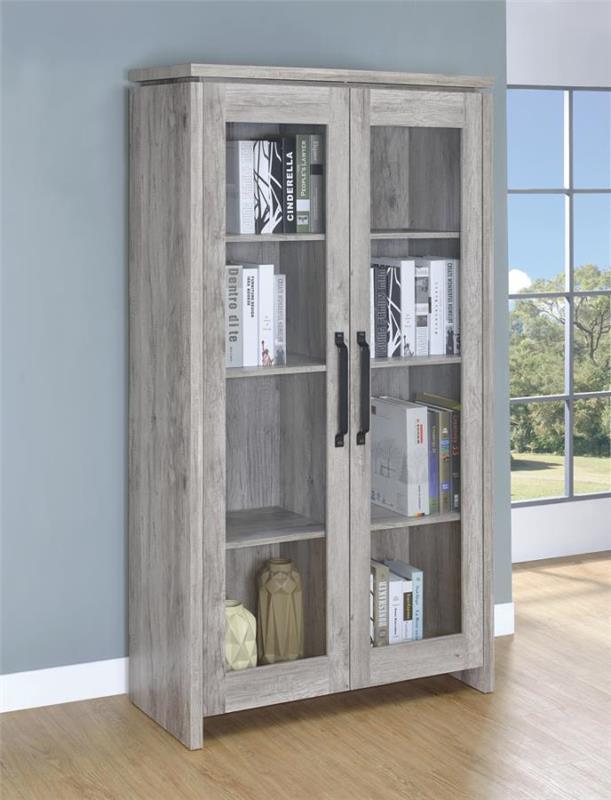 Alejo 2-door Tall Cabinet Grey Driftwood (950783)