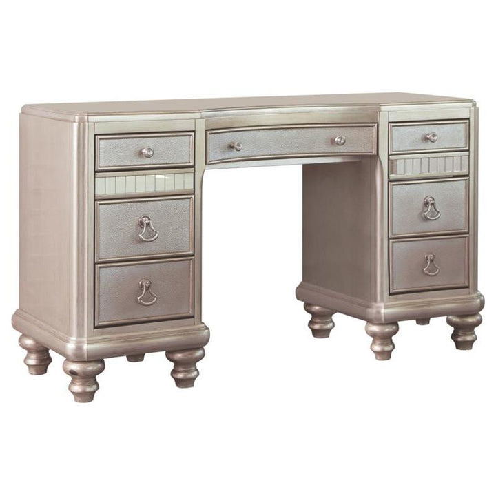 Bling Game 9-drawer Vanity Desk Metallic Platinum (204187)