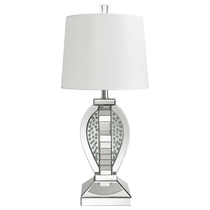 Klein Table Lamp with Drum Shade White and Mirror (923287)