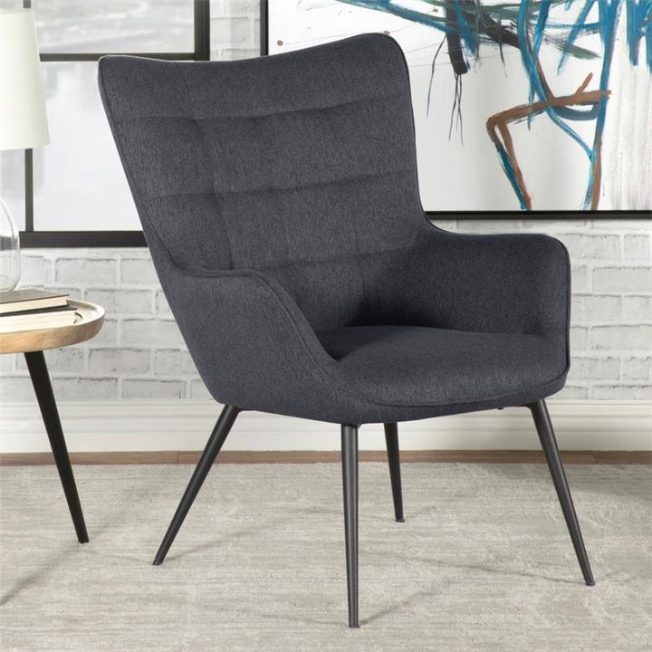 Isla Upholstered Flared Arms Accent Chair with Grid Tufted (909466)