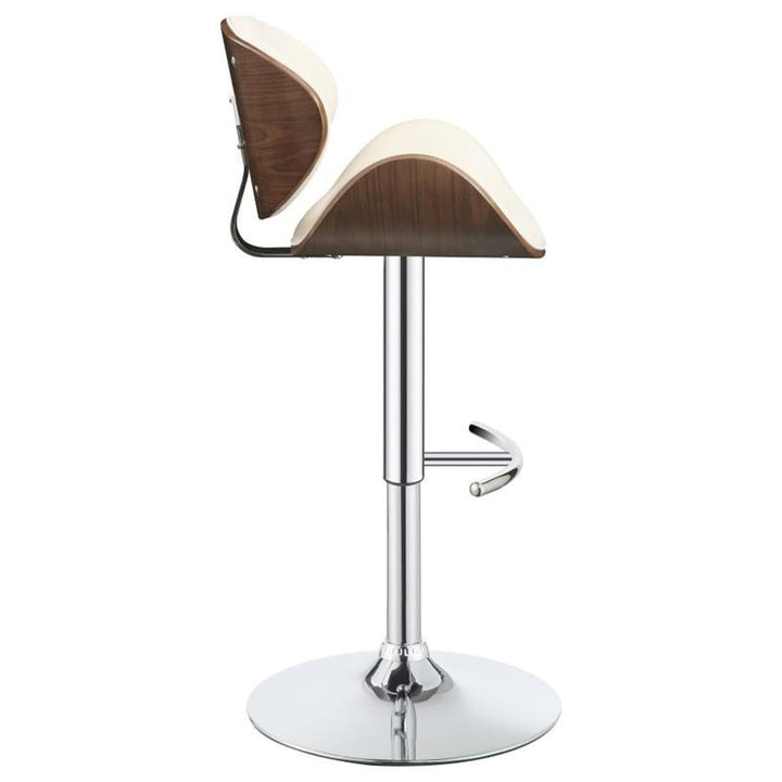 Harris Adjustable Bar Stool Ecru and Chrome (130505)