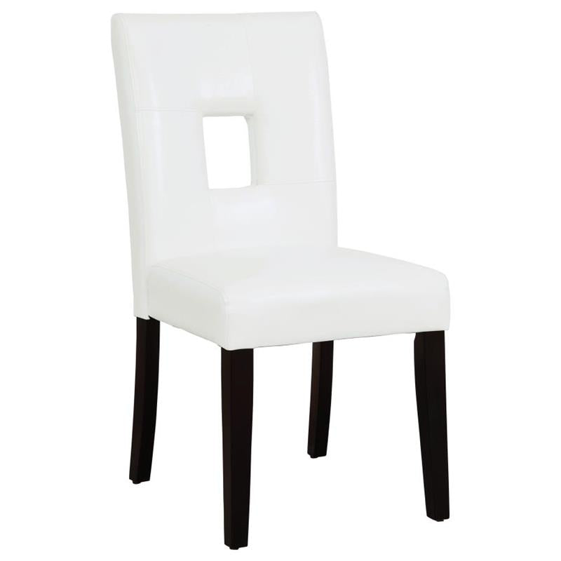 Shannon Open Back Upholstered Dining Chairs White (Set of 2) (103612WHT)