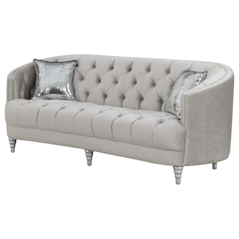 Avonlea Sloped Arm Tufted Sofa Grey (508461)