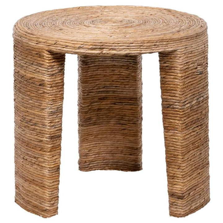 Artina Woven Rattan Round End Table Natural Brown (708507)