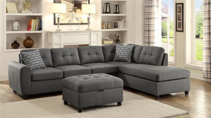 Stonenesse Tufted Sectional Grey (500413)