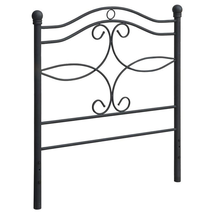 Callie Twin Metal Headboard Matte Black (450102T)