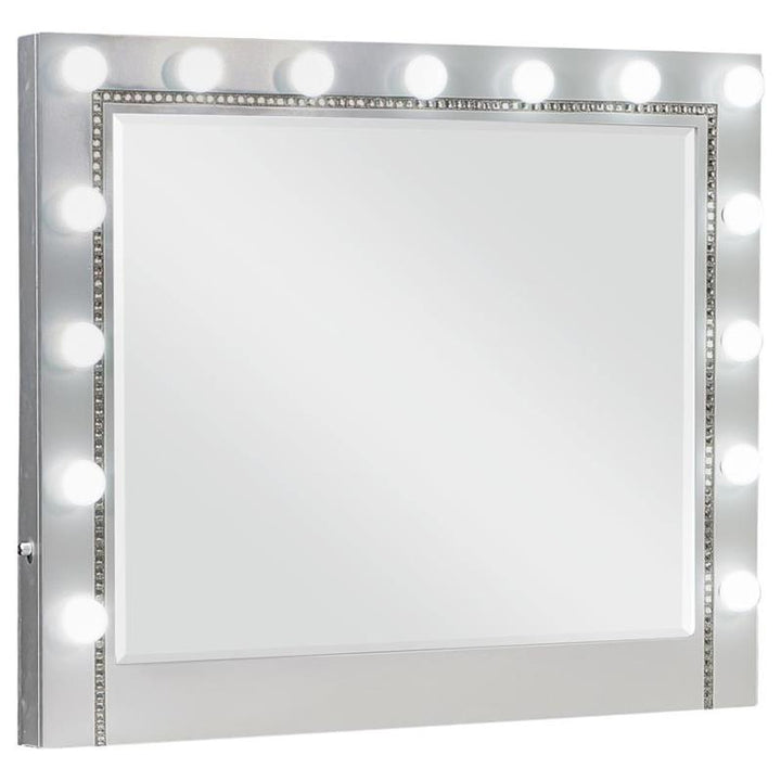 Eleanor Metallic Rectangular Dresser Mirror with Light (223464)