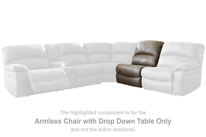 Segburg Armless Chair with Drop Down Table (3430354)