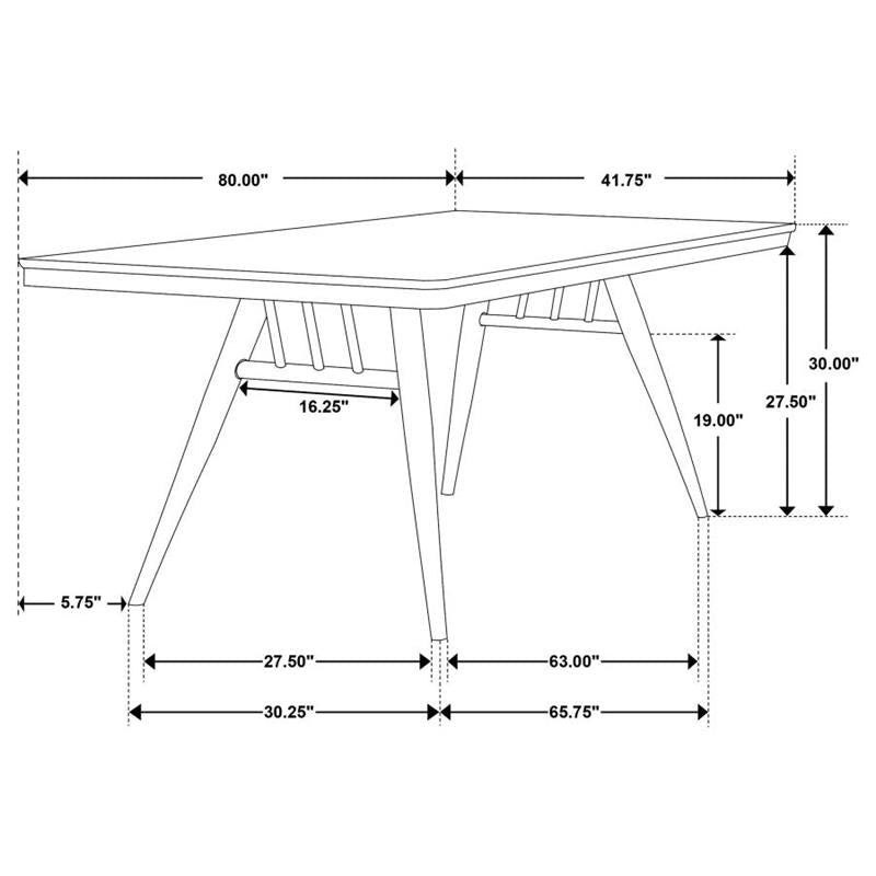 Wes 7-piece Rectangular Dining Set Grey and Dark Walnut (115271-S7)