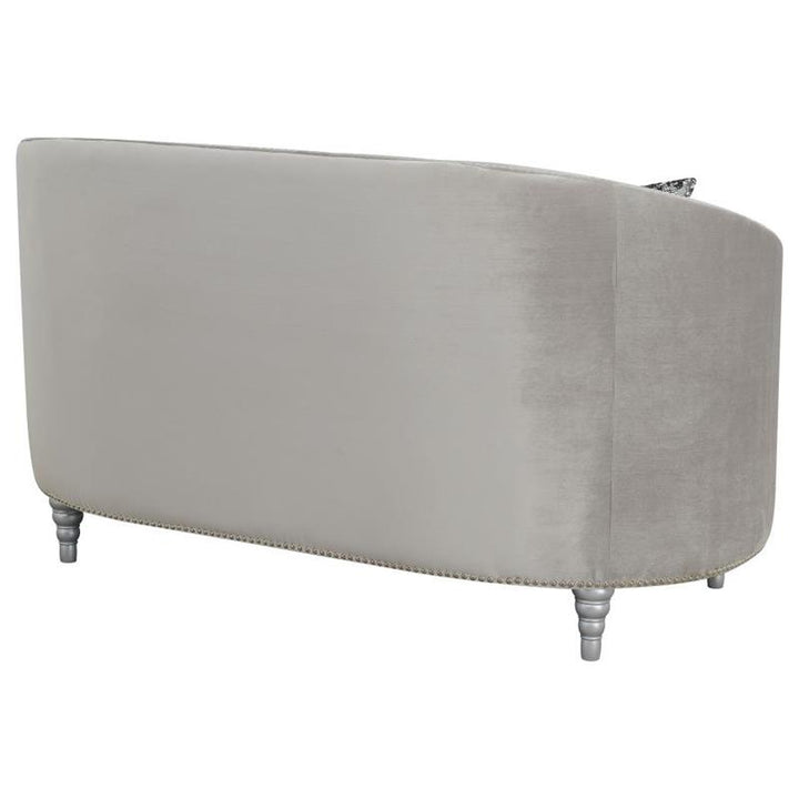 Avonlea Sloped Arm Tufted Loveseat Grey (508462)