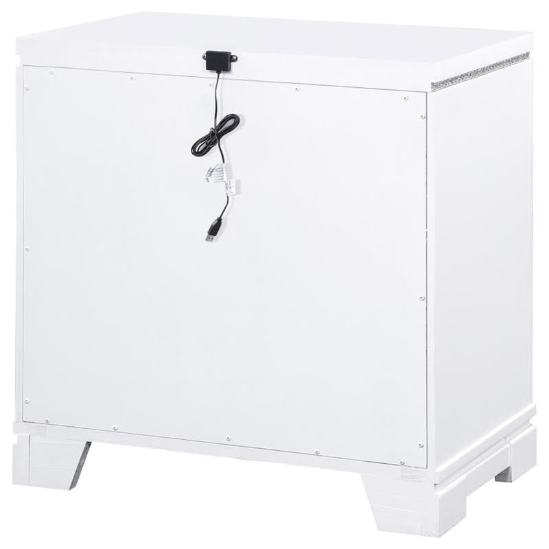 Eleanor Rectangular 2-drawer Nightstand White (223562)