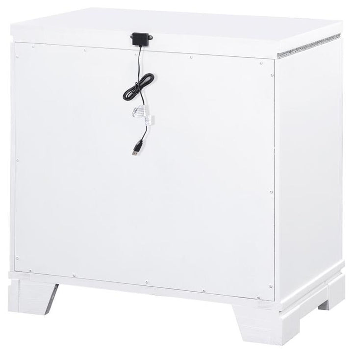 Eleanor Rectangular 2-drawer Nightstand White (223562)