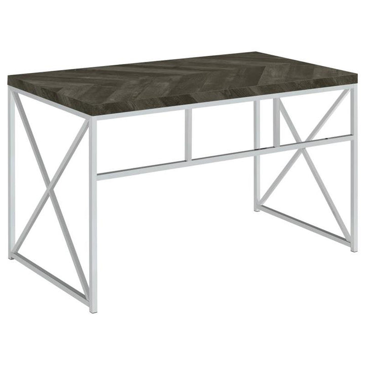 Grimma Writing Desk Rustic Grey Herringbone (802611)