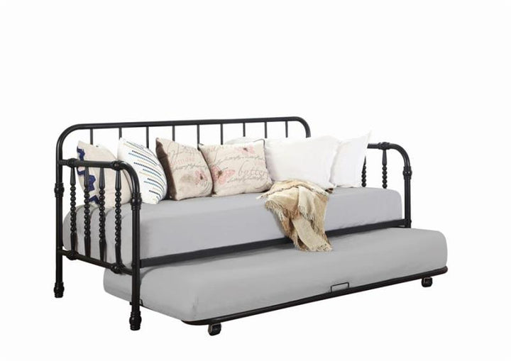 Marina Twin Metal Daybed with Trundle Black (300765)