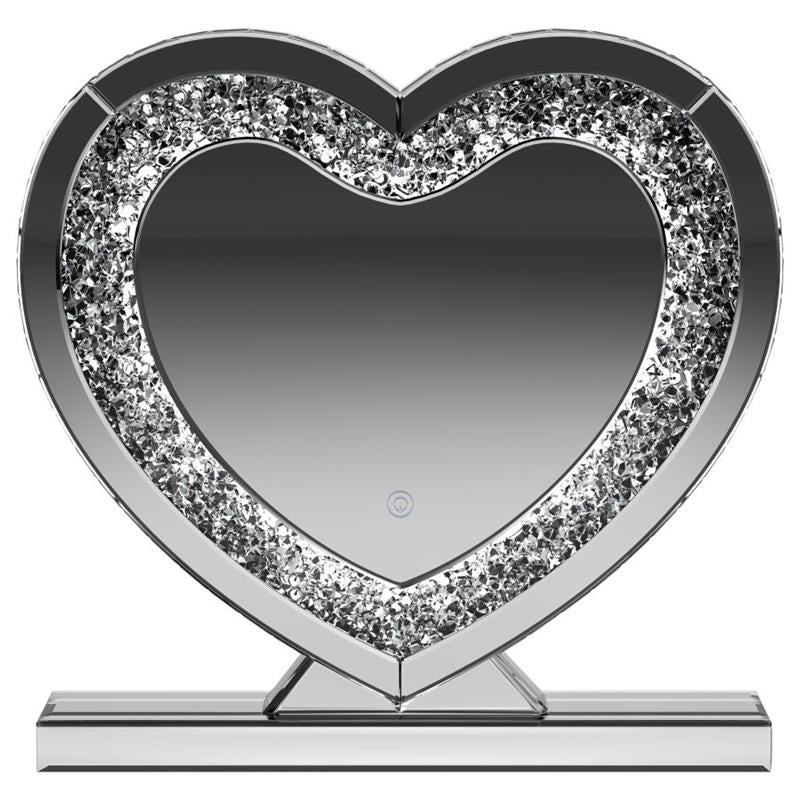 Euston Heart Shape Table Mirror Silver (961528)