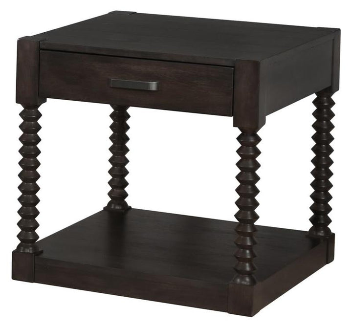 Meredith 1-drawer End Table Coffee Bean (722577)