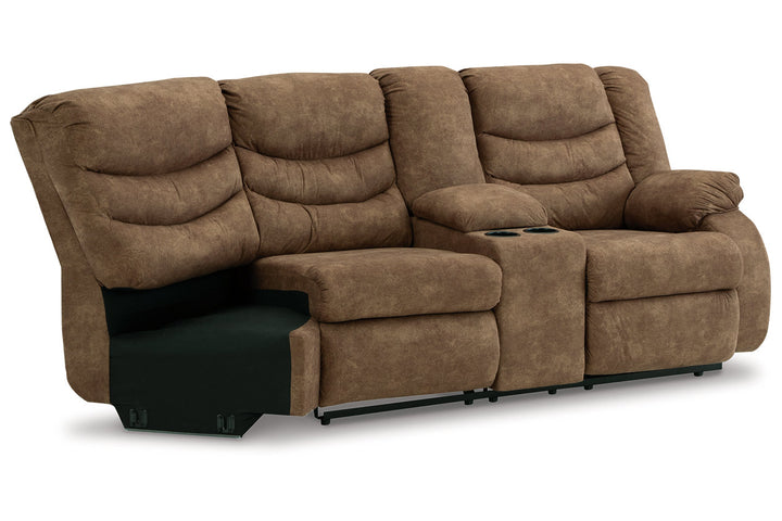 Partymate Right-Arm Facing Reclining Loveseat with Half Wedge Console (3690249)