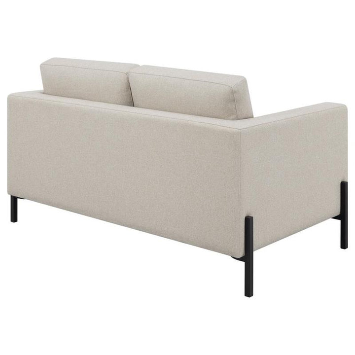 Tilly Upholstered Track Arms Loveseat Oatmeal (509902)