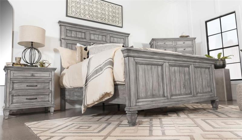 Avenue Eastern King Panel Bed Grey (224031KE)