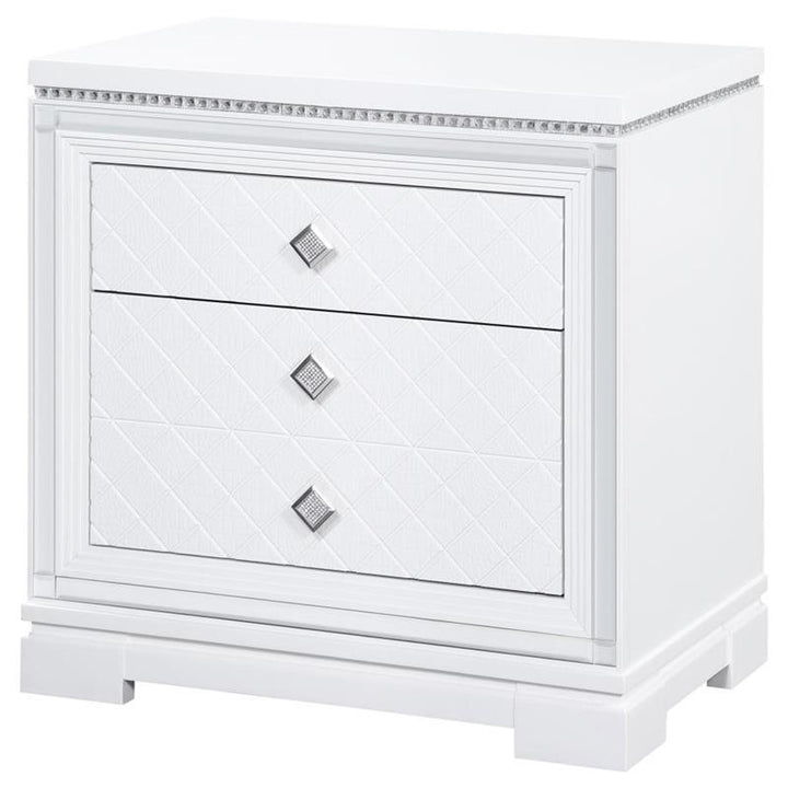 Eleanor Rectangular 2-drawer Nightstand White (223562)