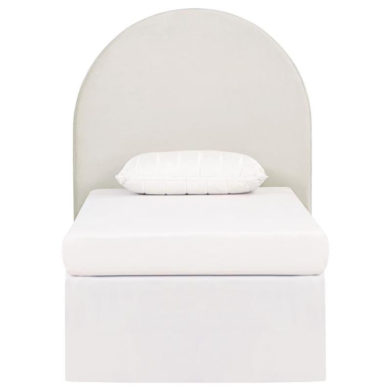 June Upholstered Arched Twin Headboard Ivory (315926T)