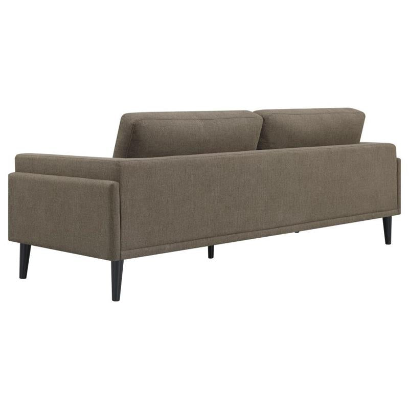 Rilynn 2-piece Upholstered Track Arms Sofa Set Brown (509521-S2)