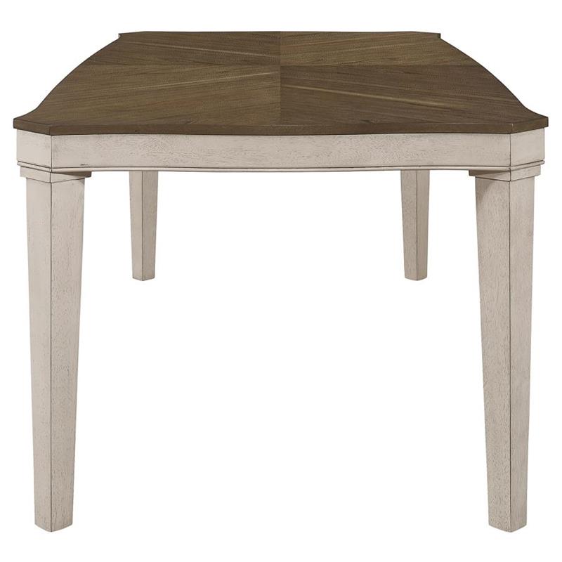 Ronnie 7-piece Starburst Dining Table Set Khaki and Rustic Cream (108051-S7)