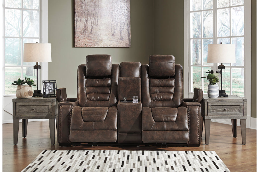 Game Zone Power Reclining Loveseat with Console (3850118)