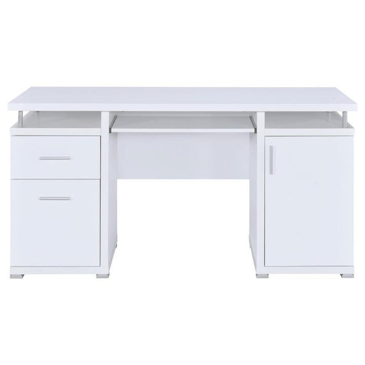 Tracy 2-drawer Computer Desk White (800108)