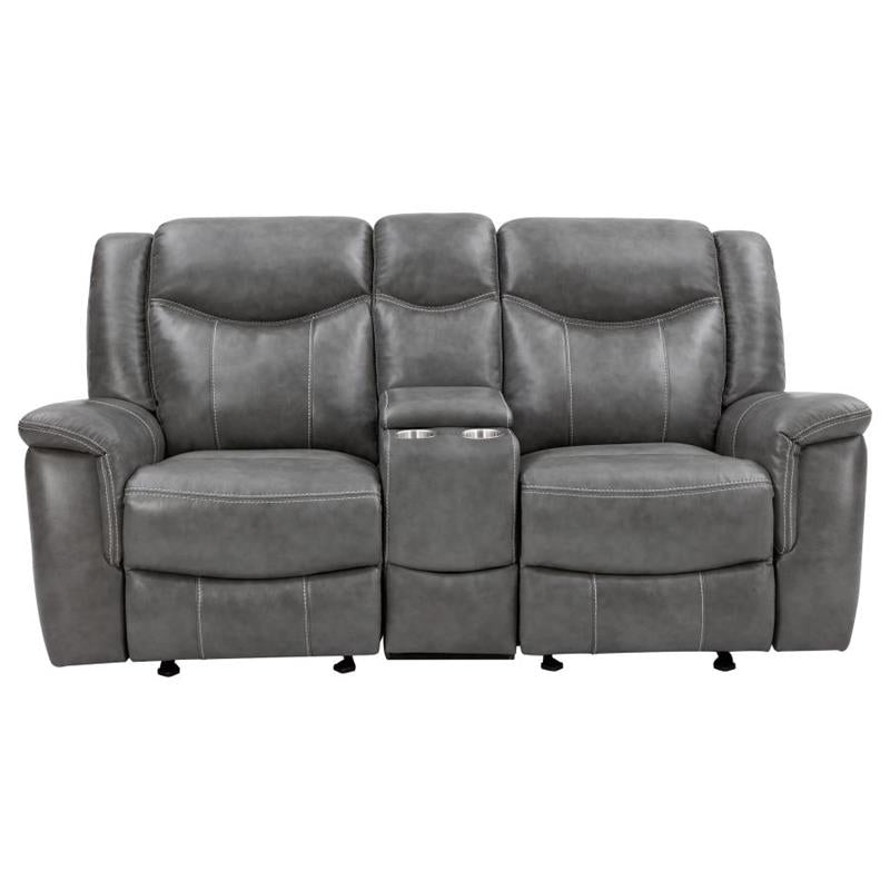 Conrad Upholstered Motion Loveseat Cool Grey (650355)