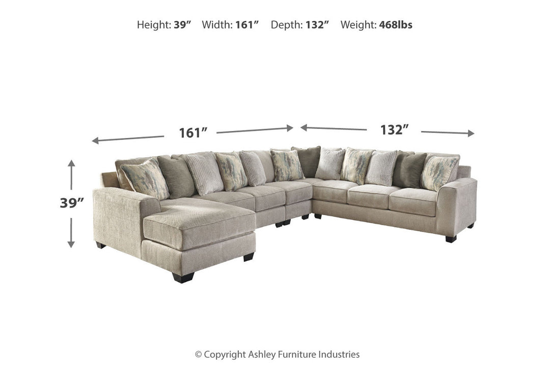 Ardsley 5-Piece Sectional with Ottoman (39504U1)