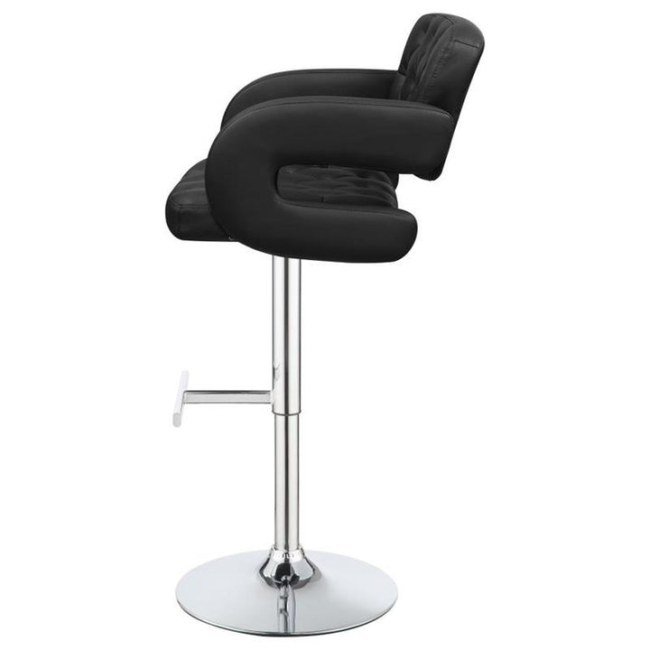 Brandi Adjustable Bar Stool Black and Chrome (102555)