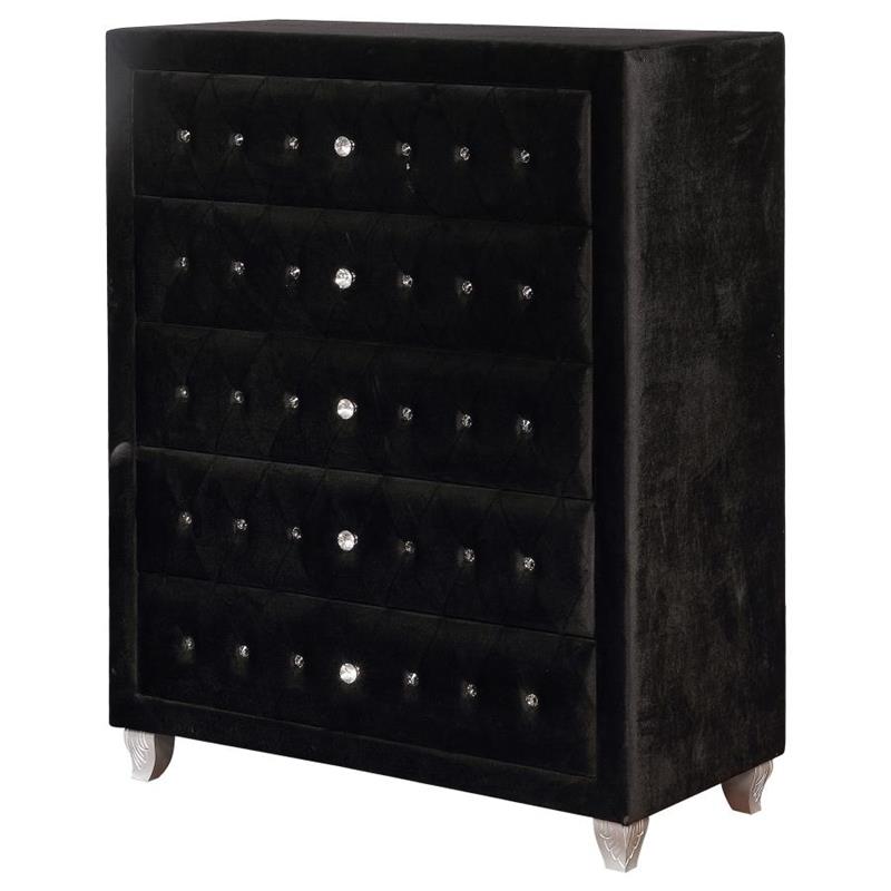 Deanna Deanna 5-drawer Rectangular Chest Black (206105)