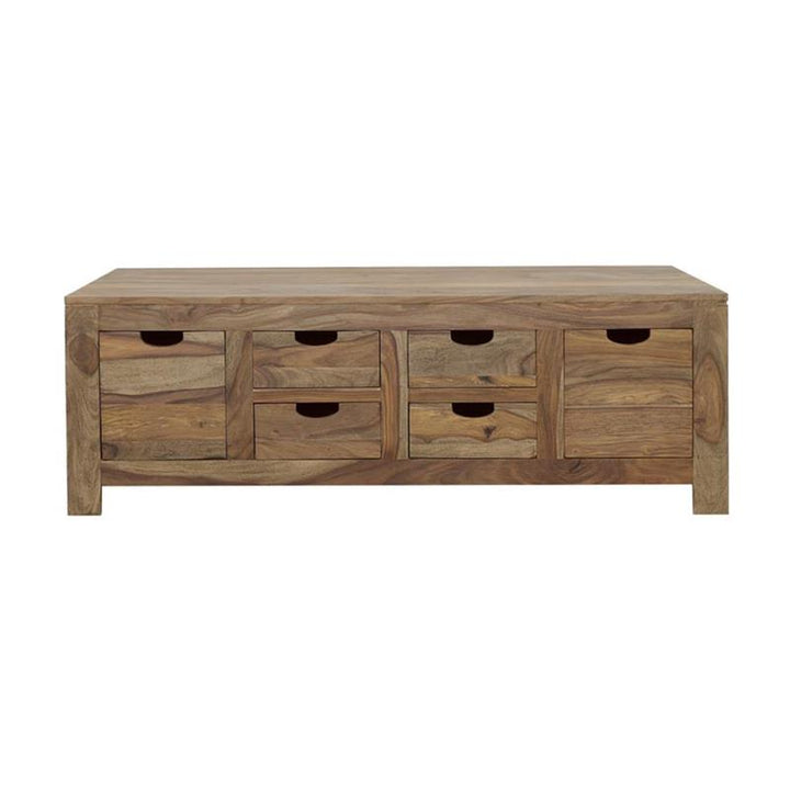 Esther 6-drawer Storage Coffee Table Natural Sheesham (723888)