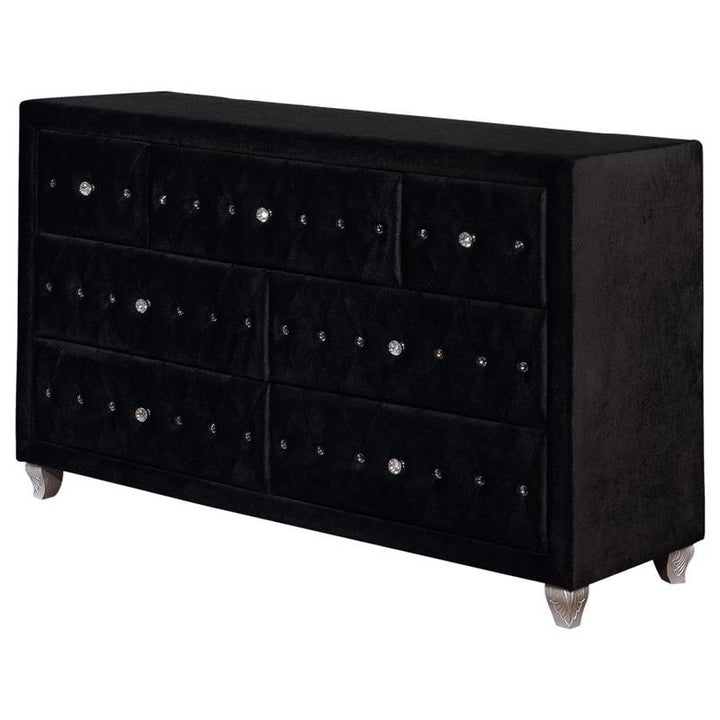 Deanna 7-drawer Rectangular Dresser Black (206103)